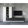 HYLLKOMBINATION MODESTO - vit/svart, Modern, trämaterial/plast (295/200,5/40cm) - Livetastic