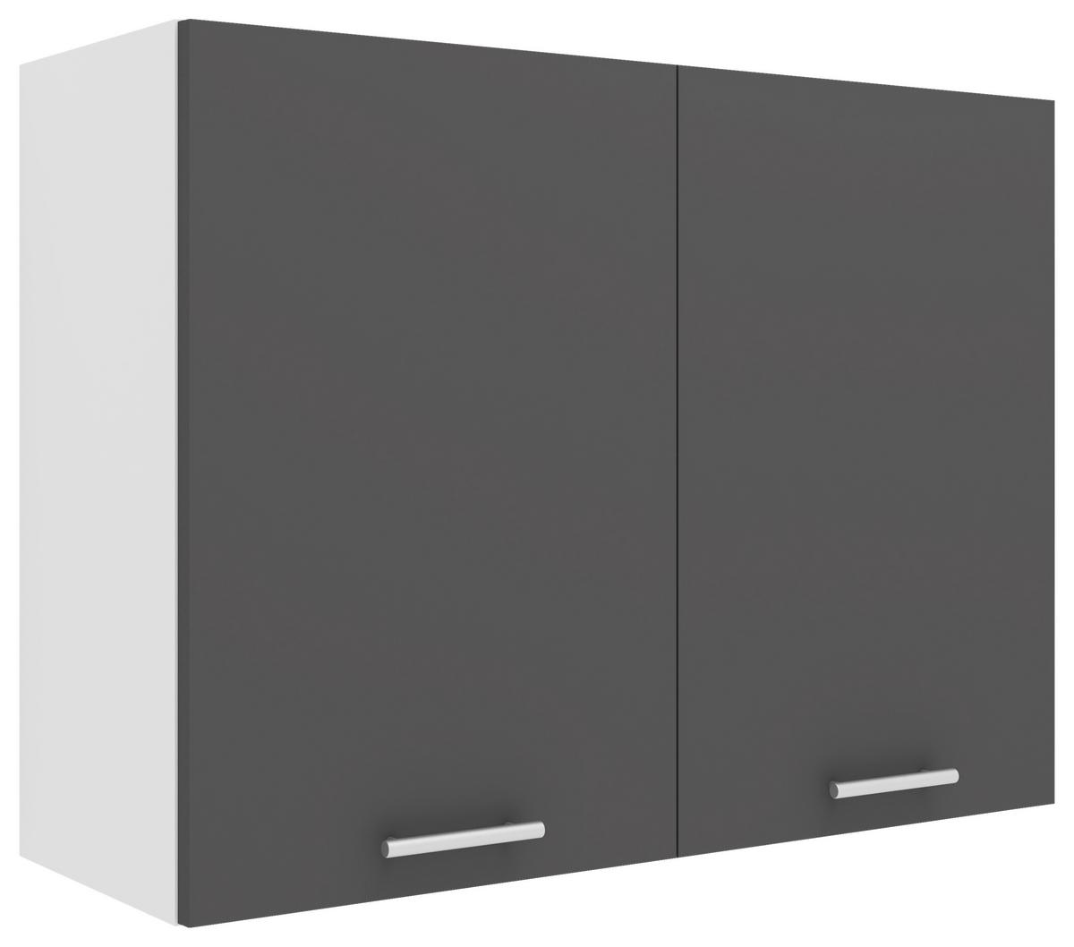 Kuhinjska Zgornja Omarica Esilo, Siva, Bela - bela/barve aluminija, Konvencionalno, kovina/leseni material (80/60/31cm) - MID.YOU