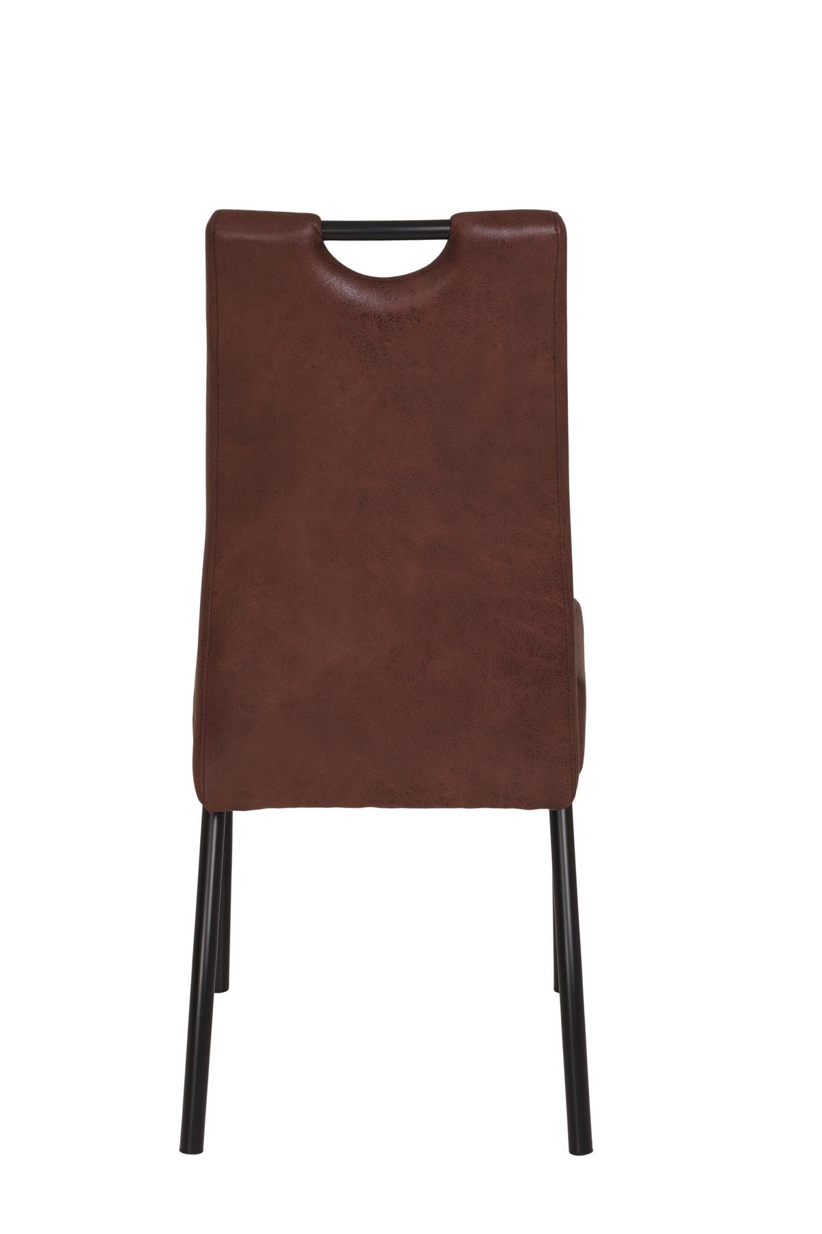 Stuhl-Set Beate S 2er-Set ca. 43x99 cm Braun - Braun, MODERN, Textil/Metall (43/99/60cm) - MID.YOU