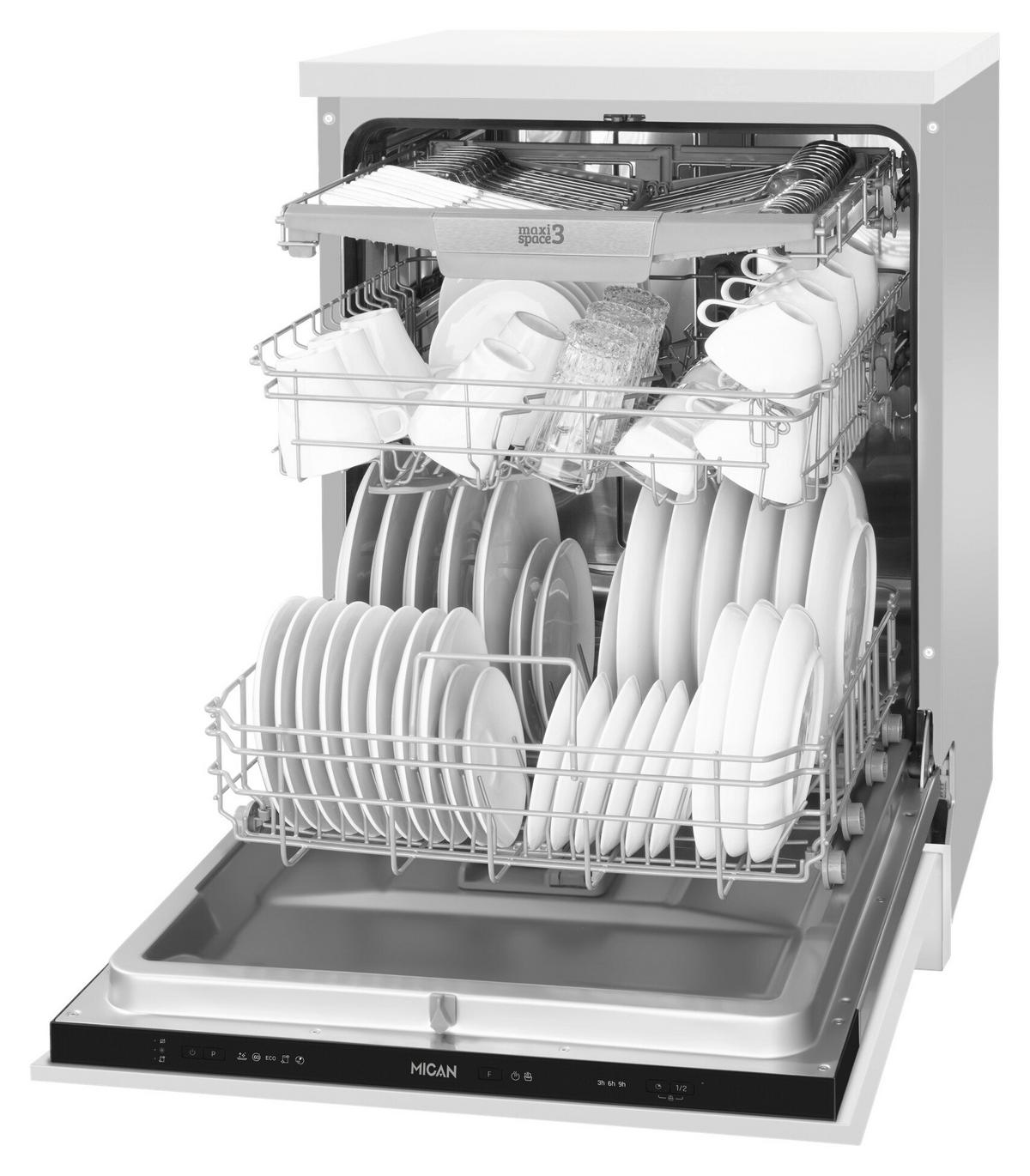 Geschirrspüler 50645 Schwarz - Schwarz, MODERN, Metall (59,8/81,5/55cm) - Mican