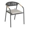TRÄDGÅRDSSTOLAR SET BENICIO - mörkgrå/grå, Modern, metall/textil (56/80/64cm) - Bessagi Garden