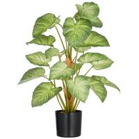 Kunstpflanze Syngonium Grün ca. 65cm - Schwarz/Braun, Basics, Kunststoff (65cm) - P & B