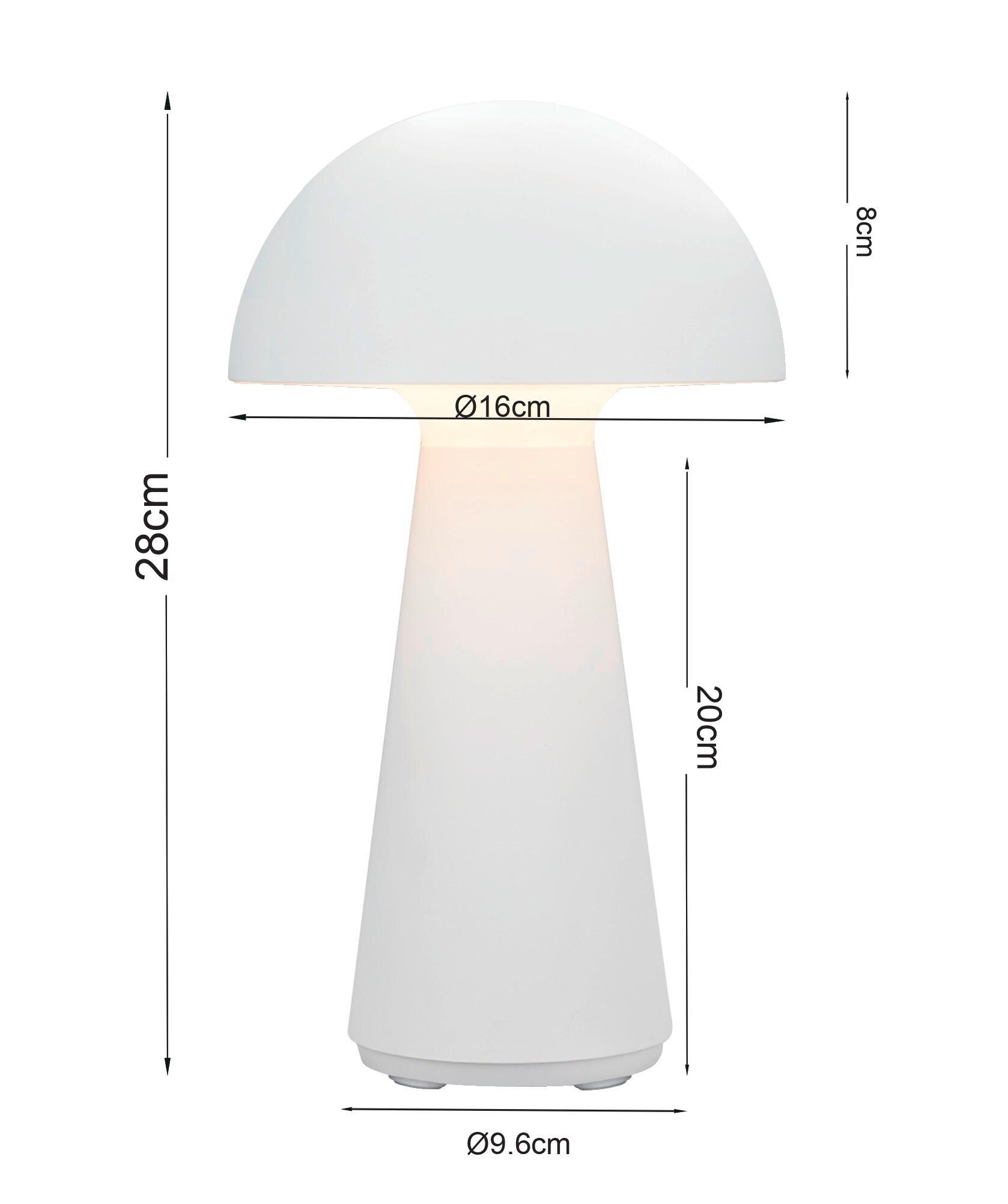LED-Tischleuchte Trendim Weiß max. 3 Watt - Weiß, MODERN, Kunststoff (16/28cm) - Modern Living
