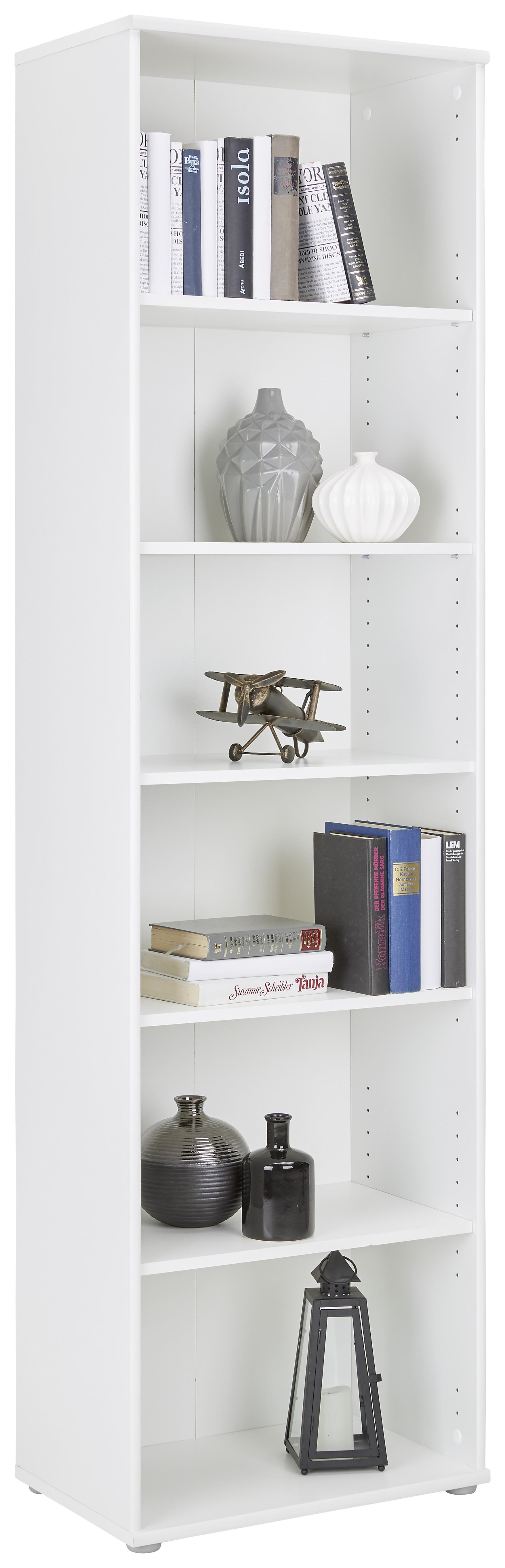 Regal Weiß - Weiß, MODERN, Holzwerkstoff/Kunststoff (54/198/34cm) - Modern Living