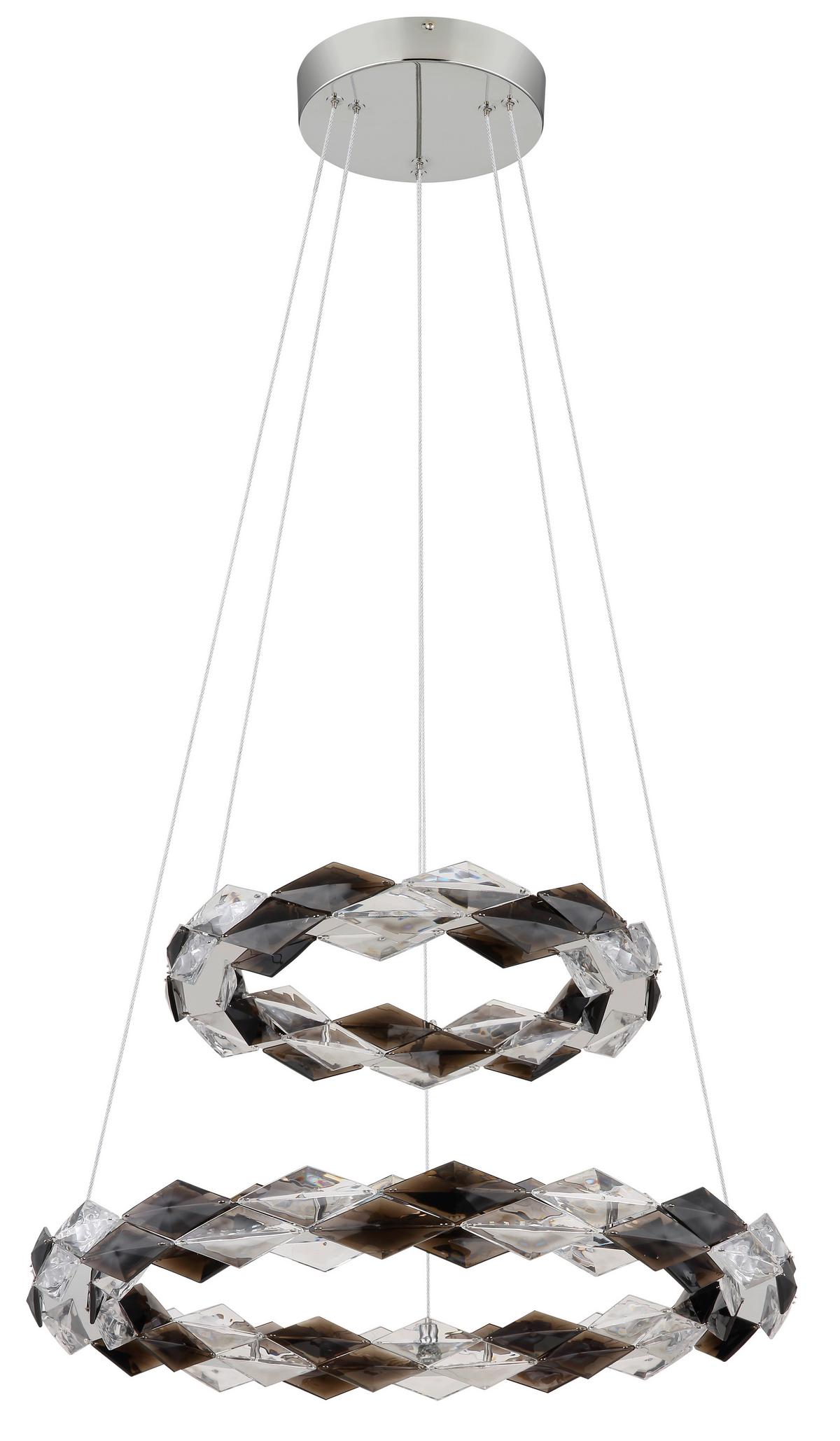 LED-Hängeleuchte Karilion Klar max. 50 Watt - Klar, Design, Kunststoff/Metall (55/130cm) - Globo