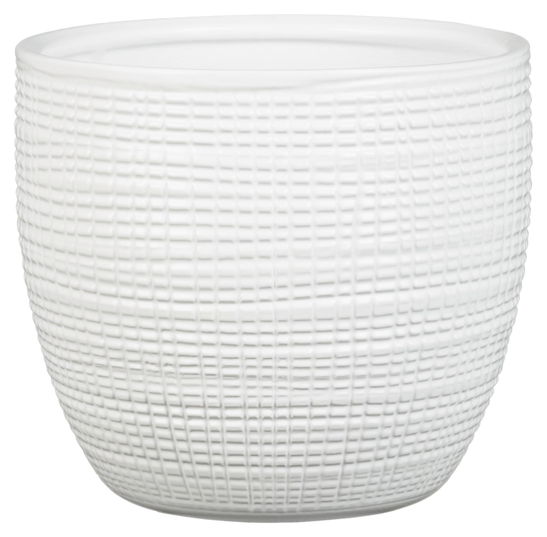 Kaspó Átm.: Kb. 16cm - fehér, kerámia (16cm)