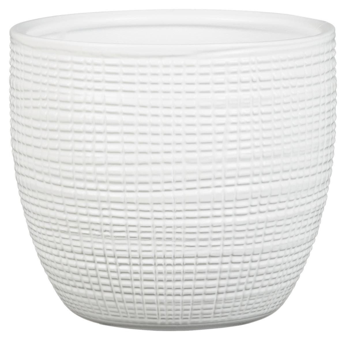 Kaspó Átm.: Kb. 16cm - fehér, kerámia (16cm)