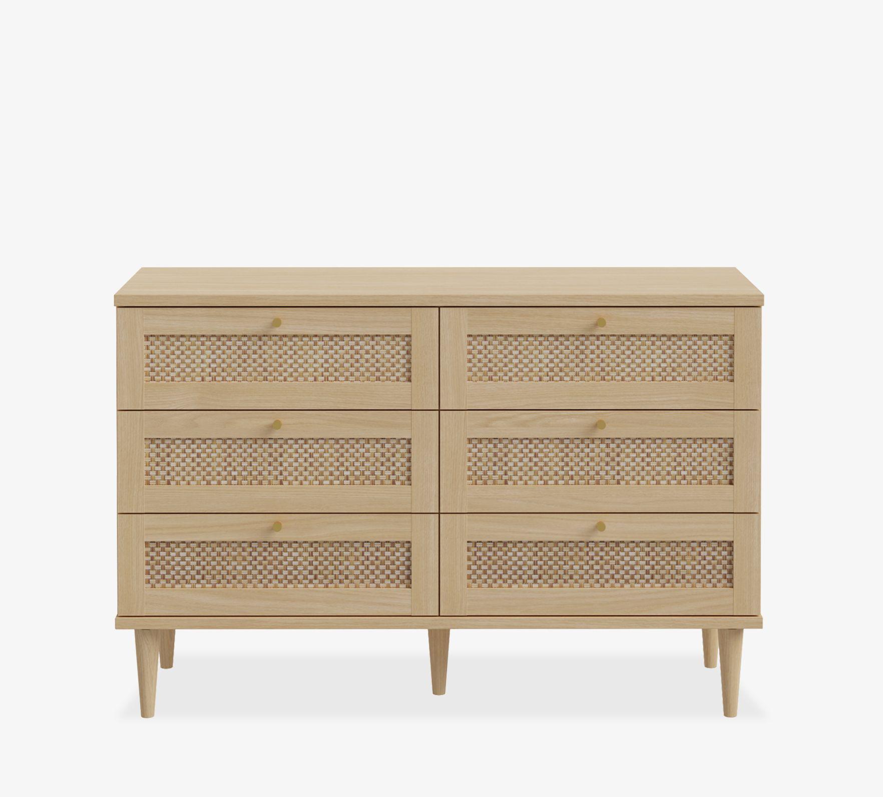 Comodă CALASETTA - bej/culoare lemn stejar, Romantik / Landhaus, material pe bază de lemn (120,1/80,1/41,4cm) - Premium Living