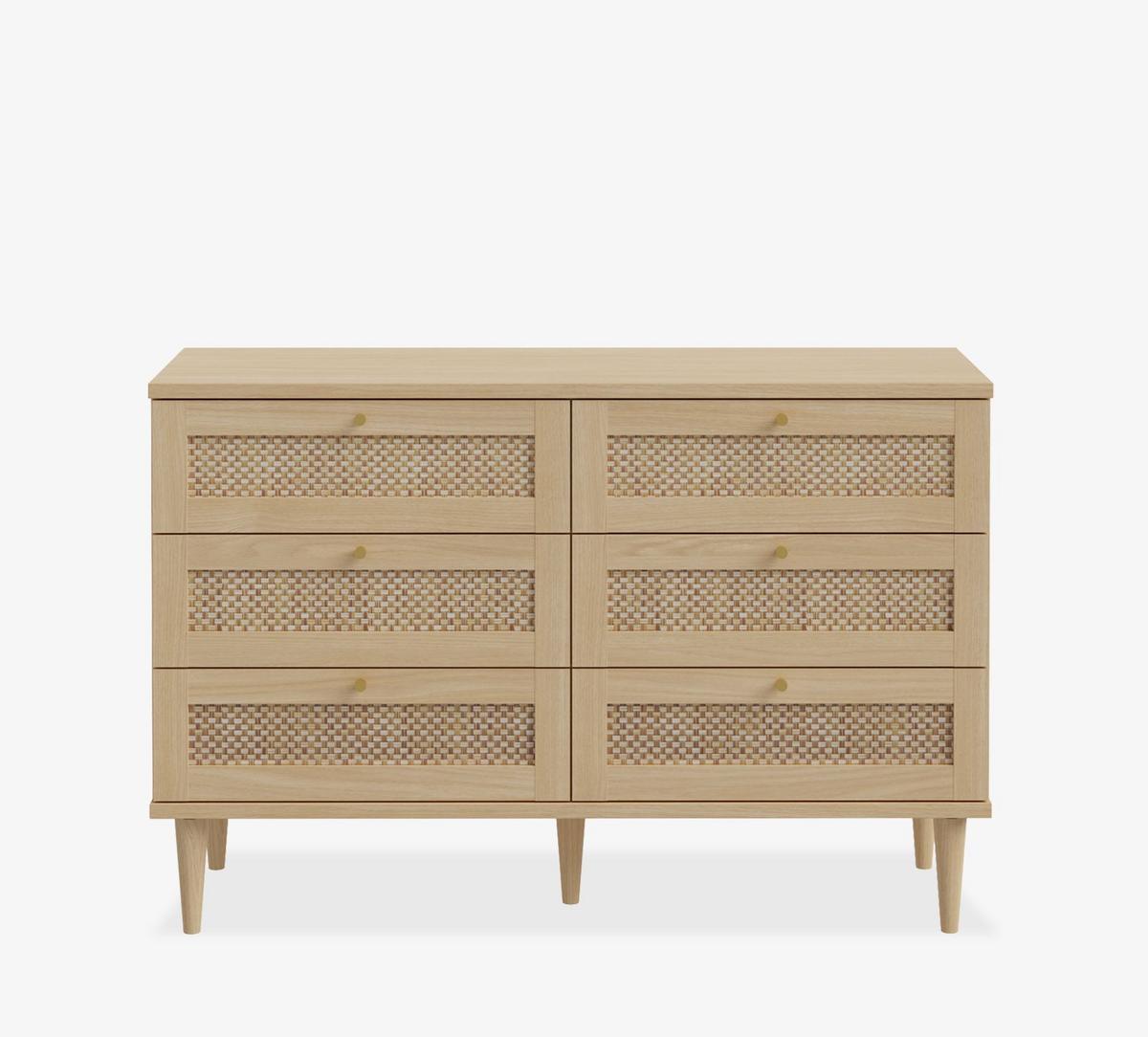 Comodă CALASETTA - bej/culoare lemn stejar, Romantik / Landhaus, material pe bază de lemn (120,1/80,1/41,4cm) - Premium Living