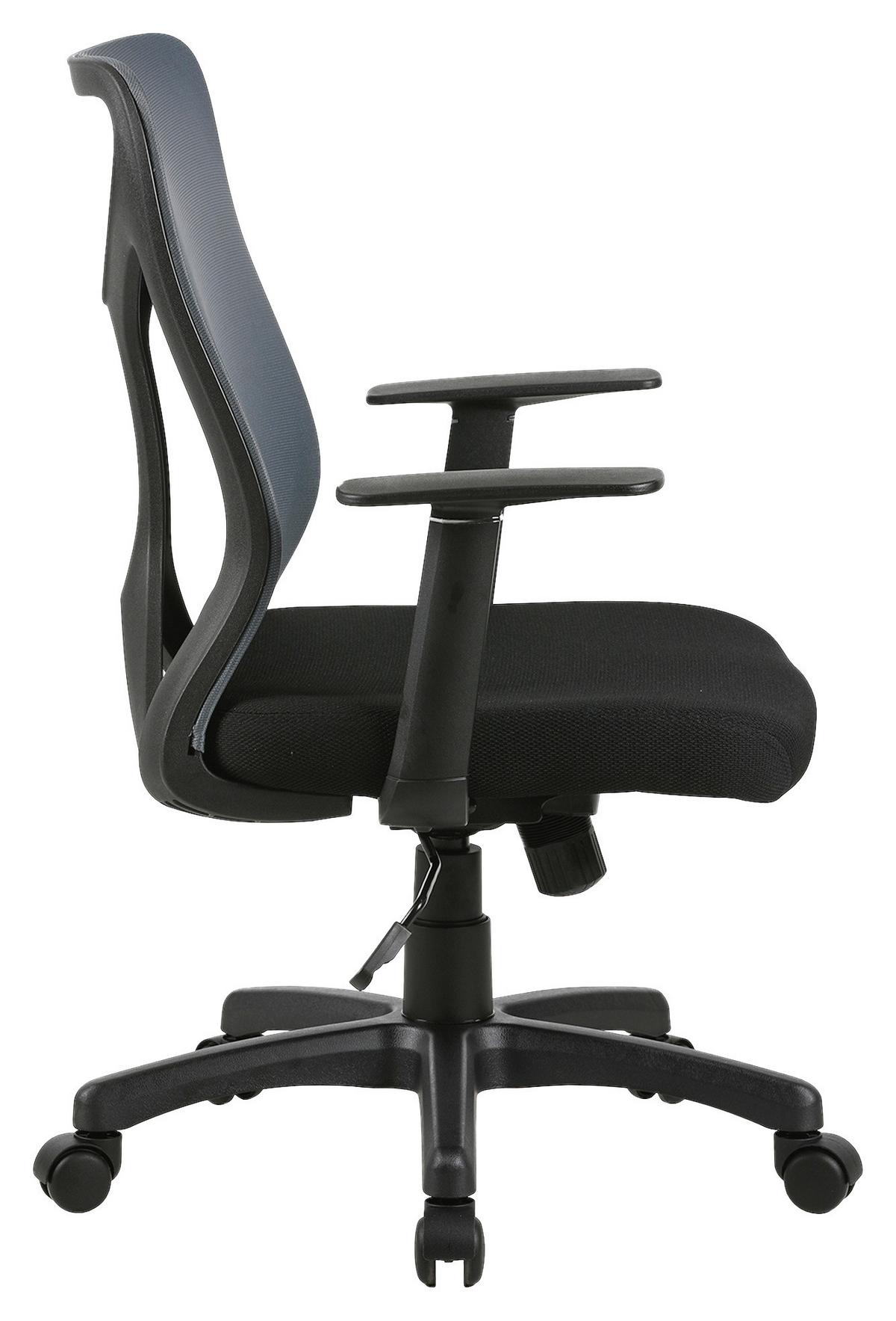 Drehstuhl Bone Grau/Schwarz - Schwarz/Grau, MODERN, Kunststoff/Textil (61,5/91/51,5cm) - MID.YOU