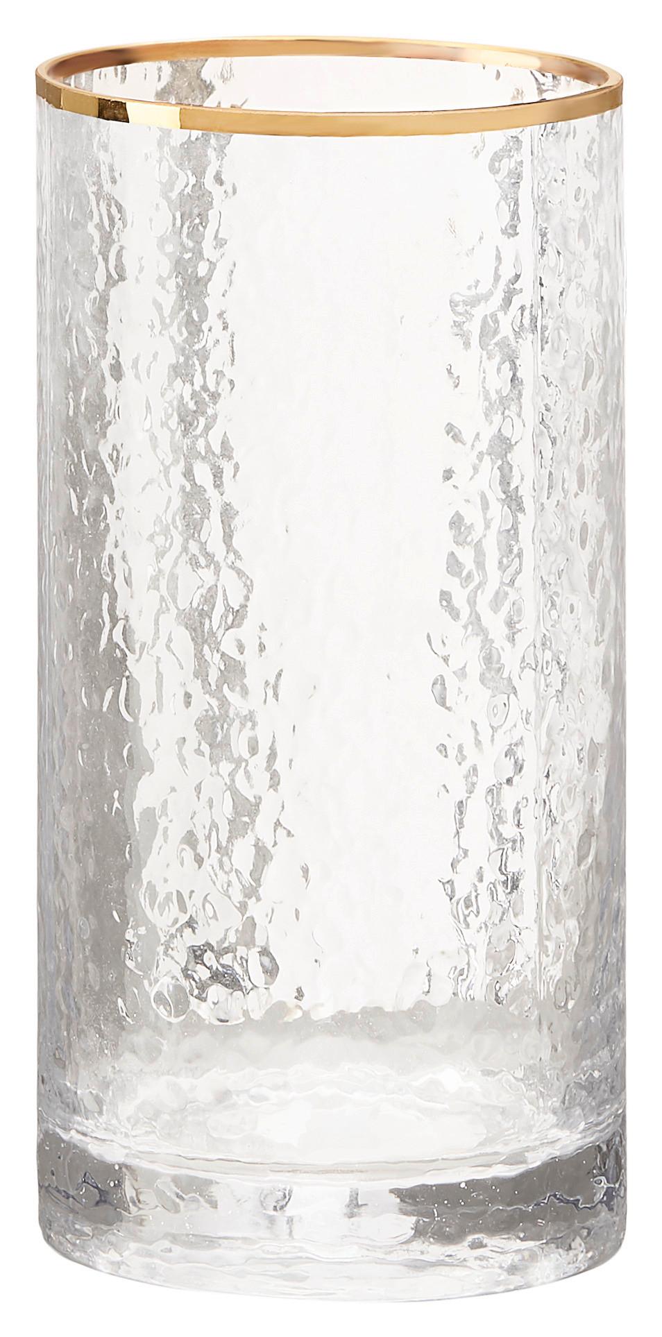 Vase Gold I Ø ca. 10cm - Goldfarben, Basics, Glas (10/20/10cm)