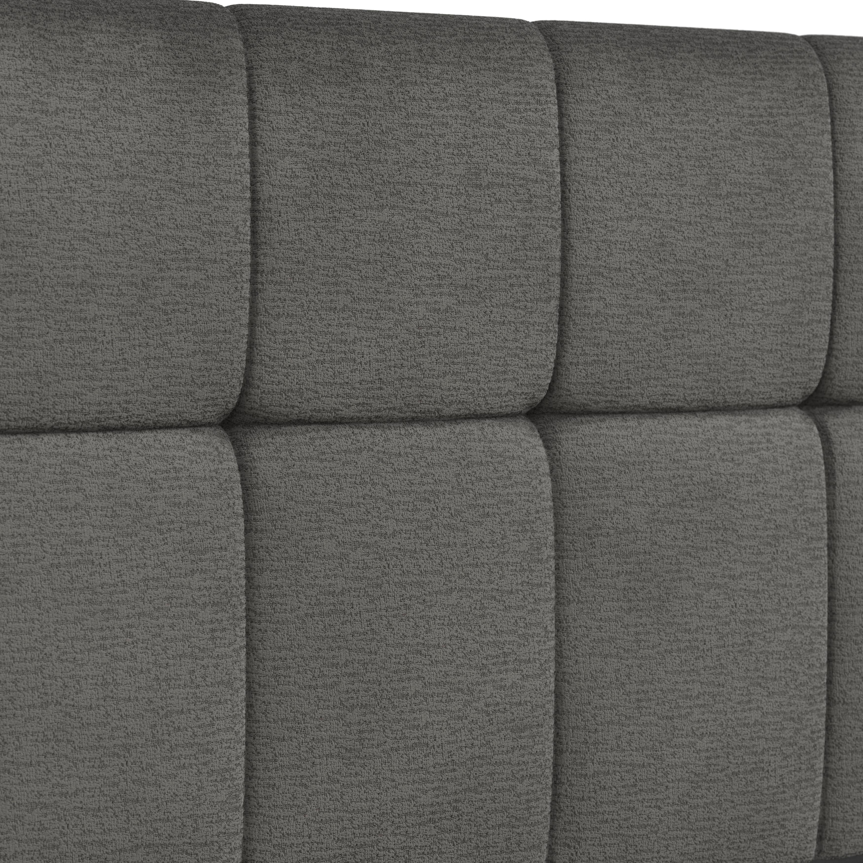 STOPPAD SÄNG KAIA - grå/svart, Modern, metall/trä (180/200cm) - Bessagi Home
