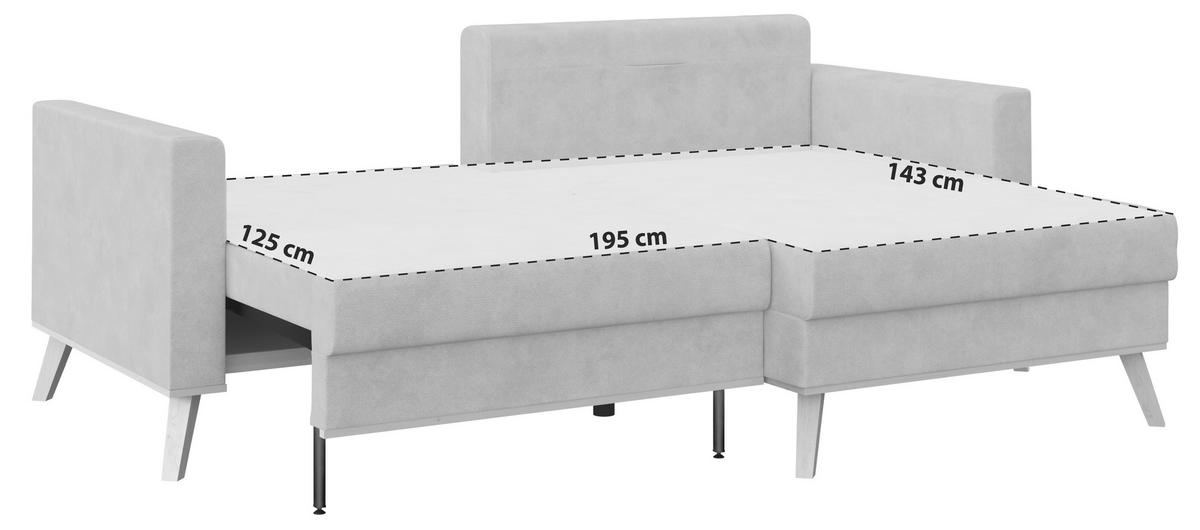 Coltar CARINI - argintiu/crem, Basics, textil (222/152cm) - Modern Living