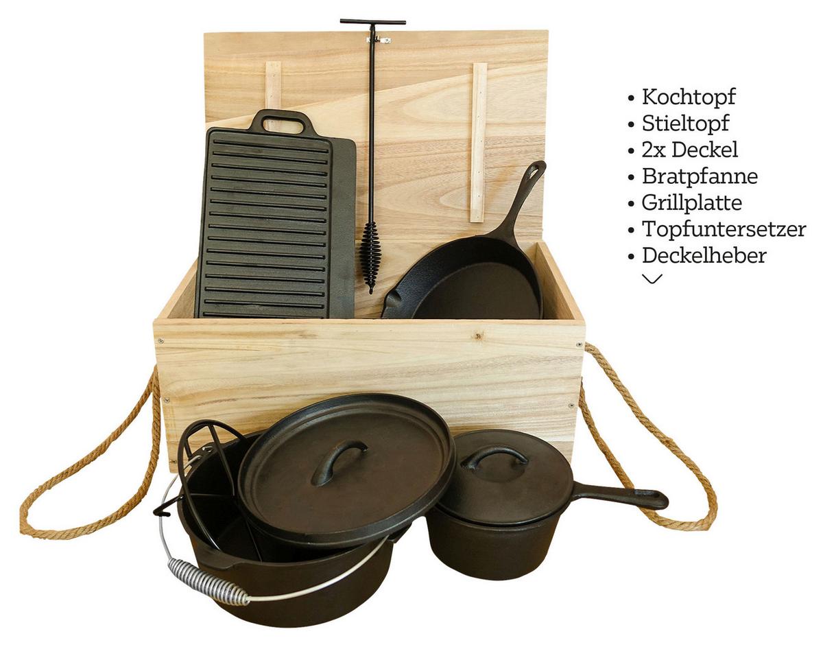 ZESTAW DUTCH OVEN 2273 - czarny, Konventionell, metal