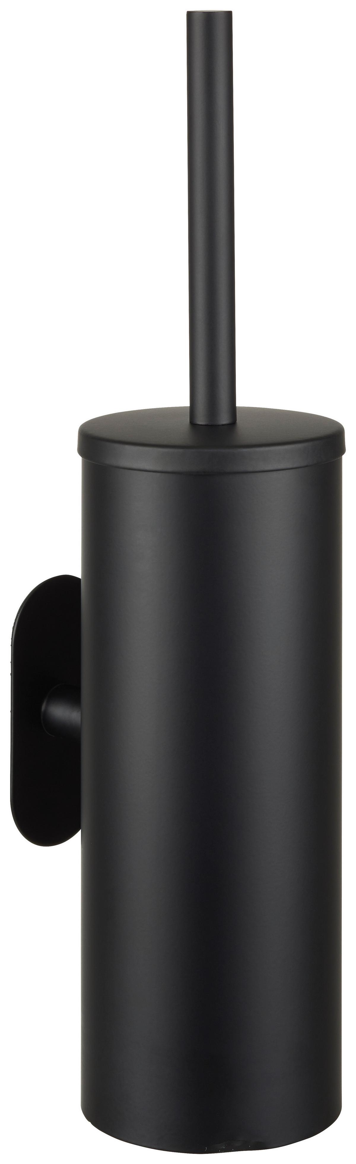 WC-Bürstengarnitur aus Metall in Schwarz - Schwarz, MODERN, Metall (9/39/12,5cm) - Mömax
