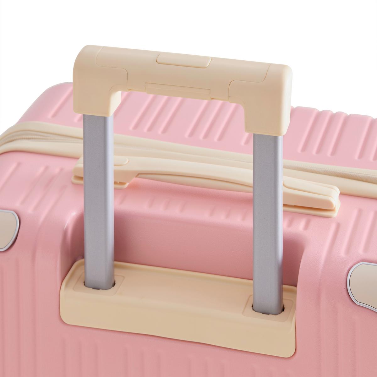 Reisekofferset Madeira Rosa, 3-teilig - Pink, KONVENTIONELL, Kunststoff/Textil - Mömax