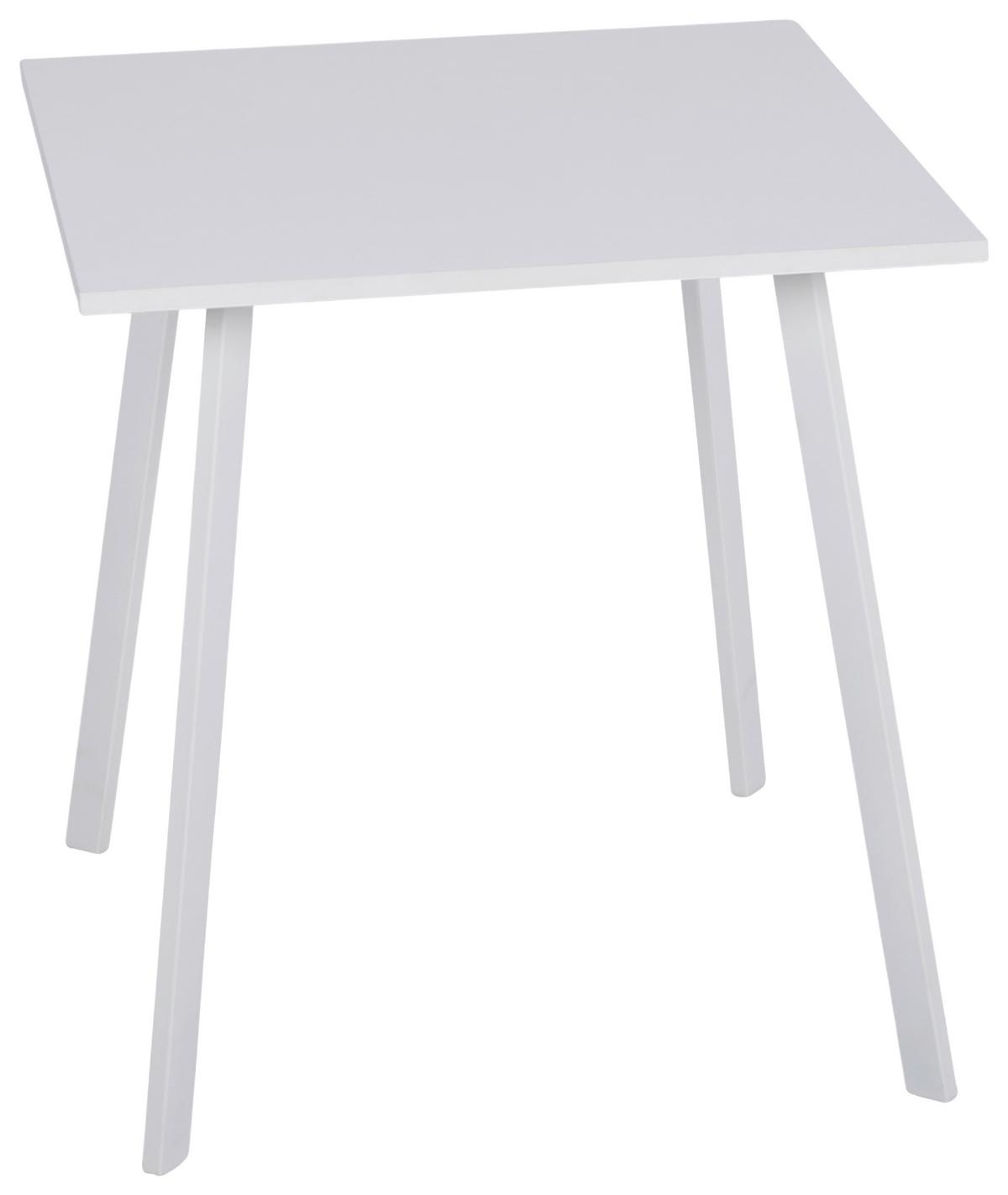 Jedilna Miza Emil -Based- - bela, Design, kovina/leseni material (70/75/70cm) - Based