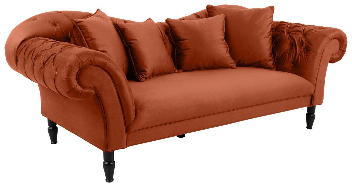 CANAPEA CU 3 LOCURI CUPIDO - ruginiu, Design, textil (242/91/104cm) - Mömax