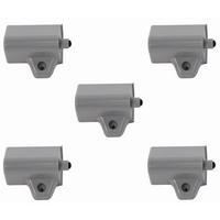 Ajtócsillapító Szett 5db-os Szekrényekhez, Komódokhoz - alumíniumszínű, fém (1/1/1cm)