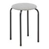 Stapelhocker Isabelle in Grau - Schwarz/Grau, LIFESTYLE, Textil/Metall (30/45/30cm) - Mömax
