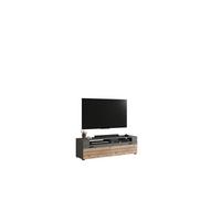 TV- Element Freno ca. 140x42 cm Nox Eiche/Grau - Schwarz, KONVENTIONELL, Holzwerkstoff/Kunststoff (140/42/40cm) - MID.YOU