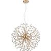 LED-TAKLAMPA CEYLIN - klar/guldfärgad, Basics, metall/glas (60/60/150cm)