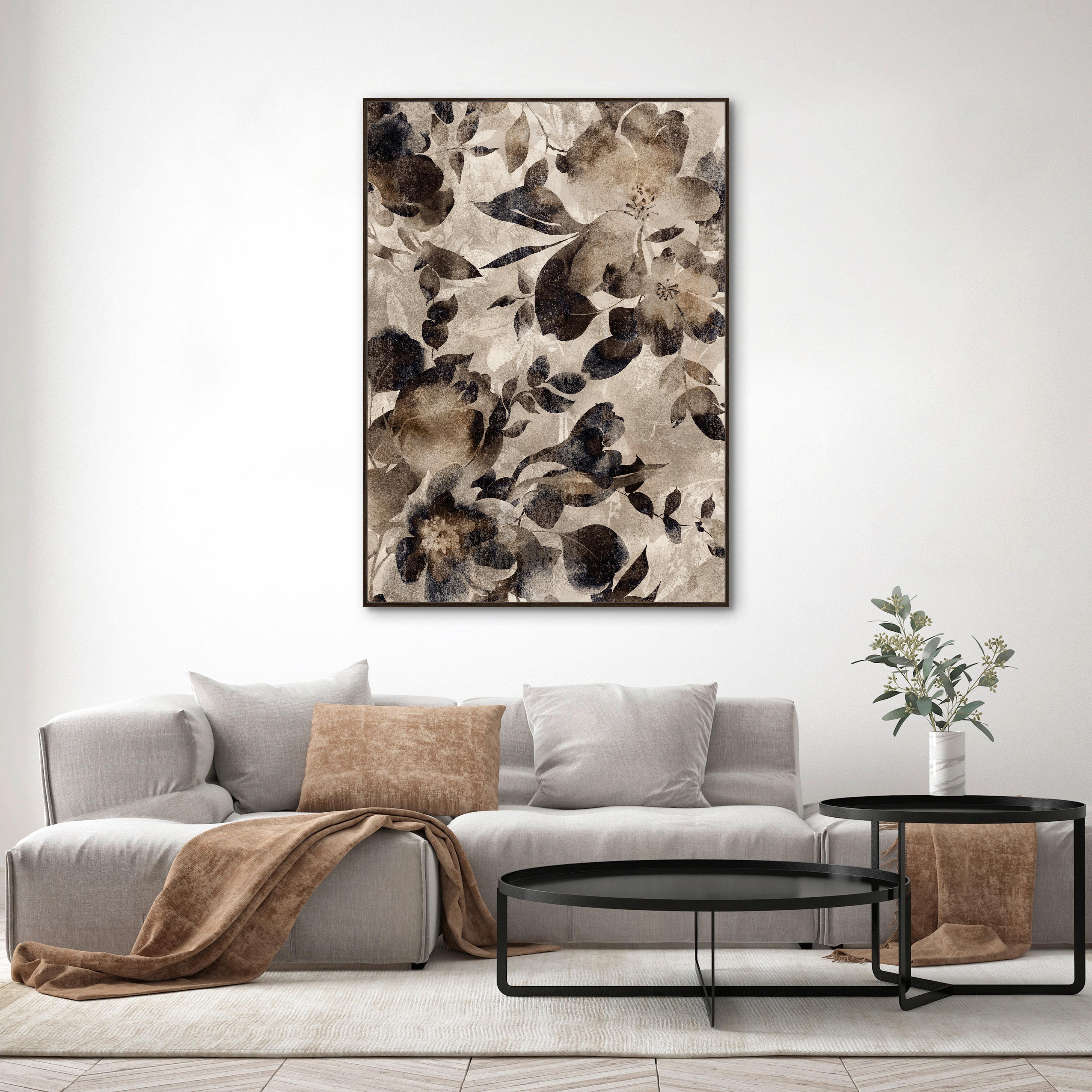 Slika U Blind Ramu 100x140cm Denise Big - vendž/braon, Moderno, drvo/tekstil (100/140cm) - Premium Living