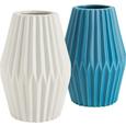 Vase Livia in Weiß/Türkis - Türkis/Weiß, Keramik (13/18cm) - Mömax modern living Vase Livia in Weiß/Türkis - Türkis/Weiß, Keramik (13/18cm) - Mömax modern living