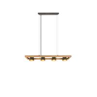Hängeleuchte Bell max. 25 Watt - Nickelfarben, Natur, Holz/Metall (100/150/21cm) - Trio Leuchten