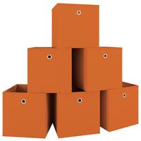 Set Zložljivih Zabojev Boxas, Oranžna, 6 Kos - oranžna, Basics, umetna masa (27/28/27cm) - MID.YOU