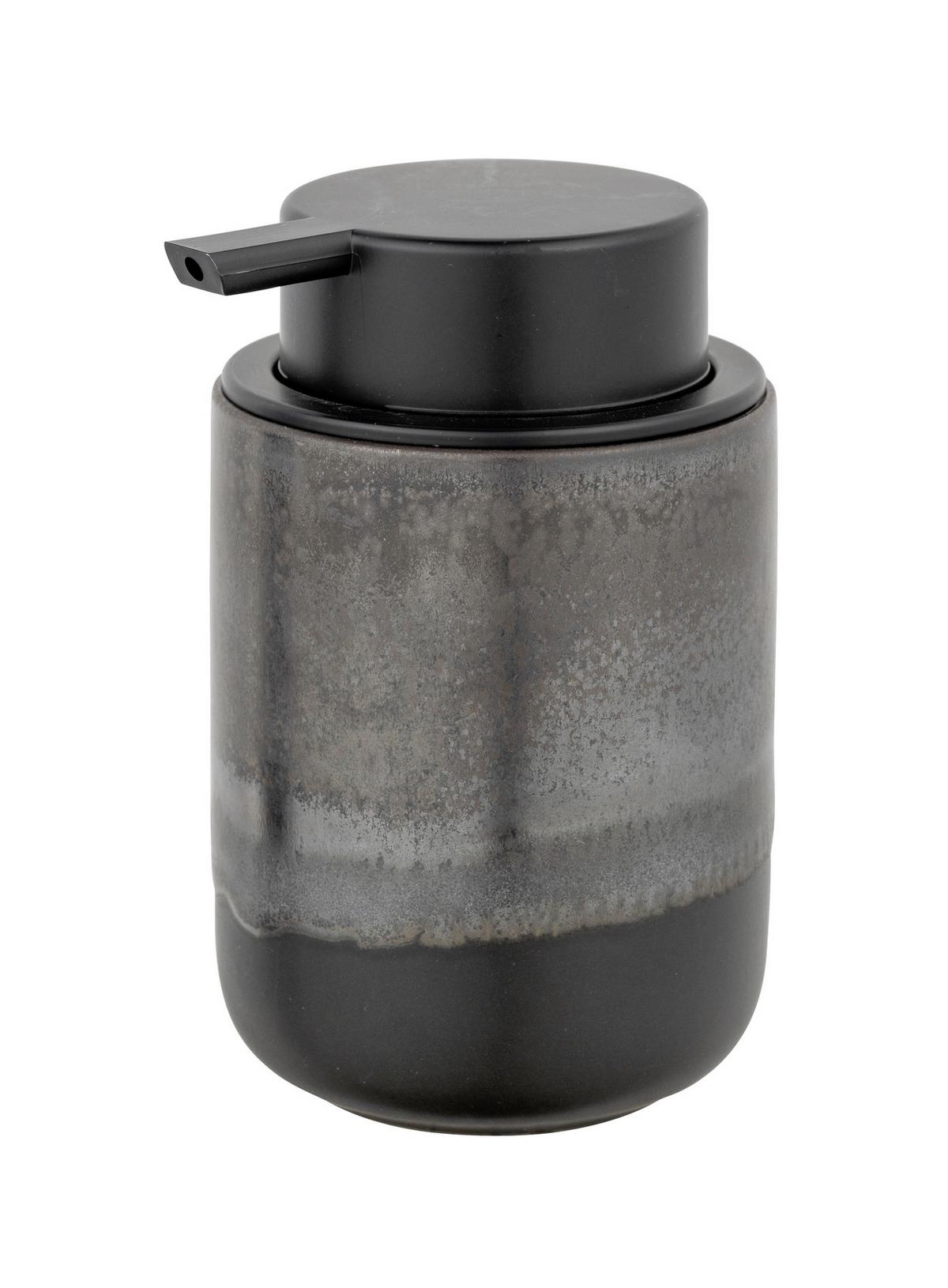 DOZOWNIK NA MYDŁO RIOLO - ciemnoszary/szary, Konventionell, tworzywo sztuczne/ceramika (8/12,5/9cm) - Schöner Wohnen