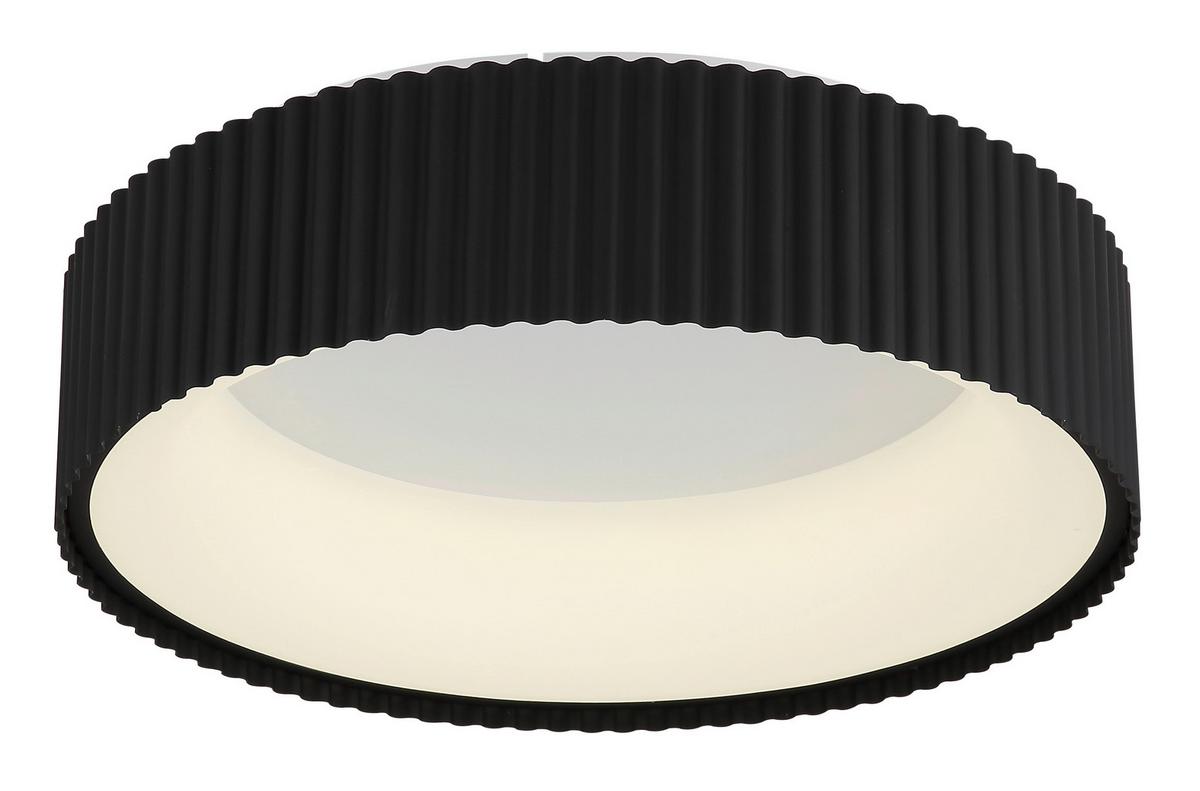 LED-DECKENLEUCHTE 15924DS KEMP - Weiss/Schwarz, Basics, Kunststoff/Metall (46/13cm) - Globo