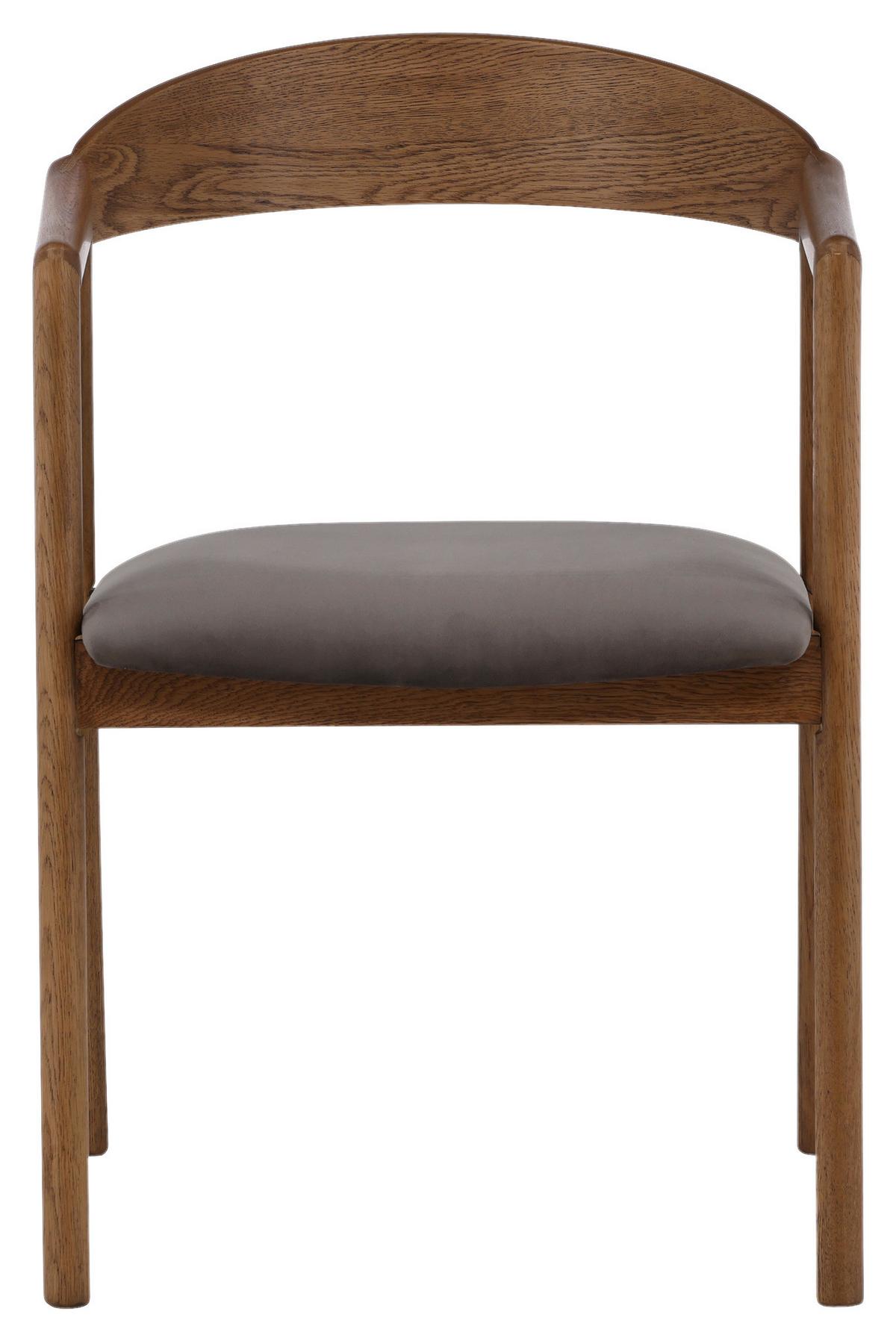 STUHL-SET LÅNGÖN - Braun/Grau, Design, Holz/Textil (53/76,5/56cm) - Livetastic