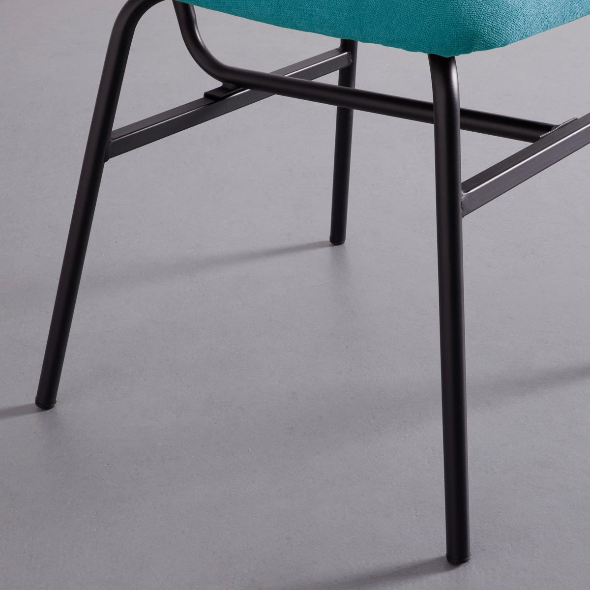 Szék Párban Pino - türkiz/fekete, Modern, textil/fa (46/80/55cm) - Bessagi Home