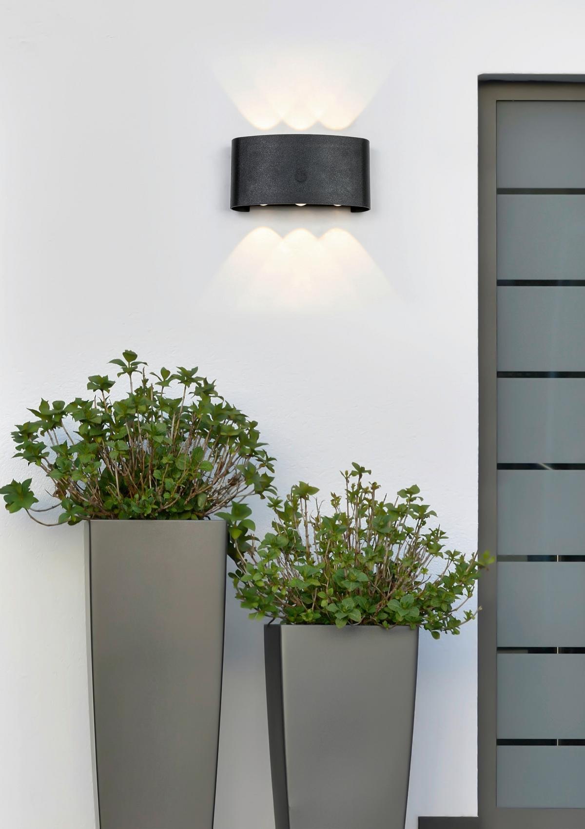 Aplică de perete cu LED Beide - negru, Modern, plastic/metal (5,25/17/8,5cm) - Mömax