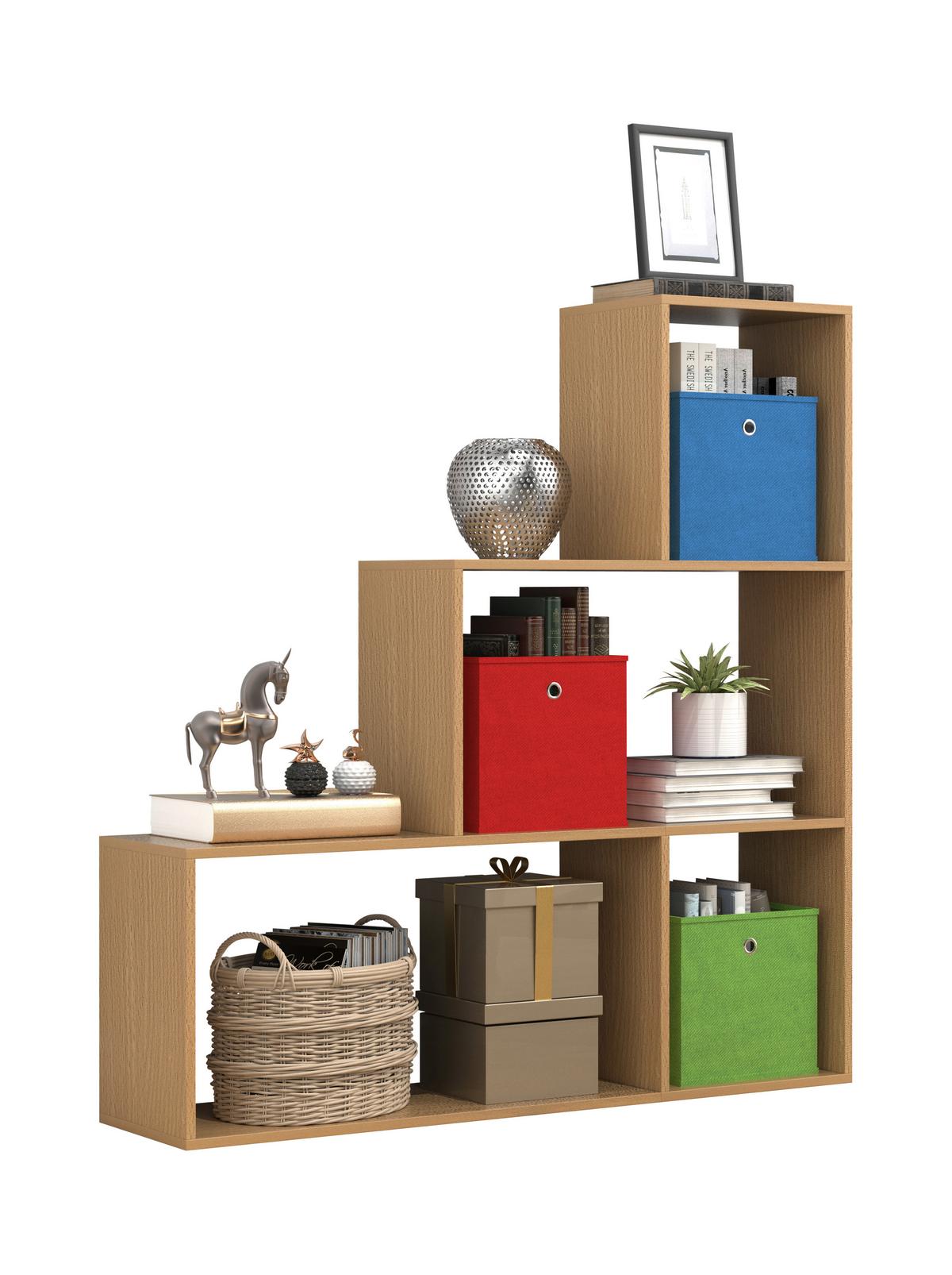 Regal Dubila M - Buchefarben, Basics, Holzwerkstoff (117/123/29cm) - MID.YOU