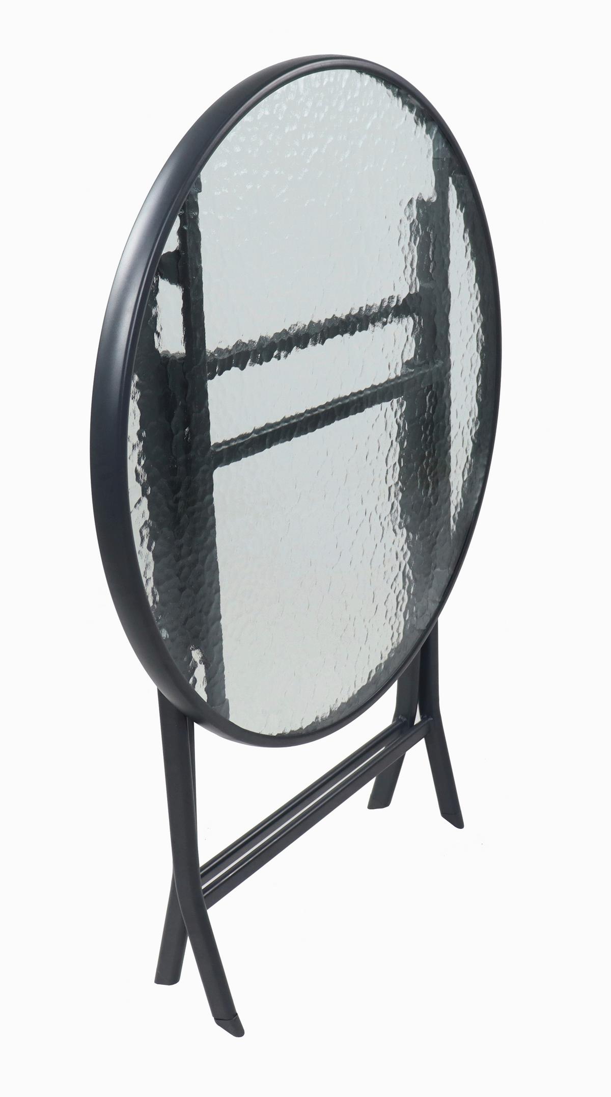 GARTENTISCH SONLAS XL 920589 Ø70CM - Anthrazit, Modern, Glas/Metall (70/70cm) - MID.YOU