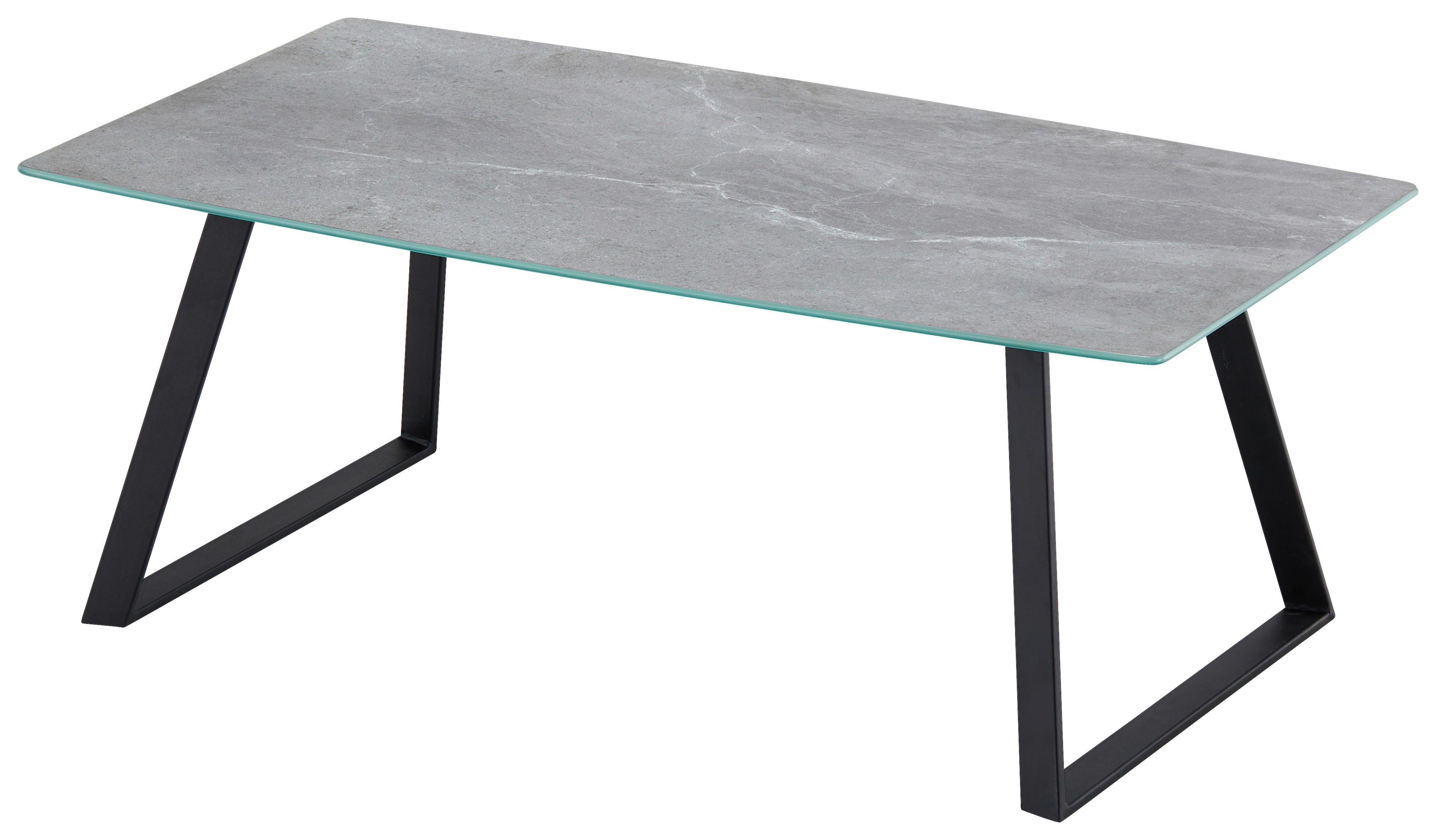 Klubska Miza Living - črna/antracit, Moderno, kovina/steklo (105/40/60cm)