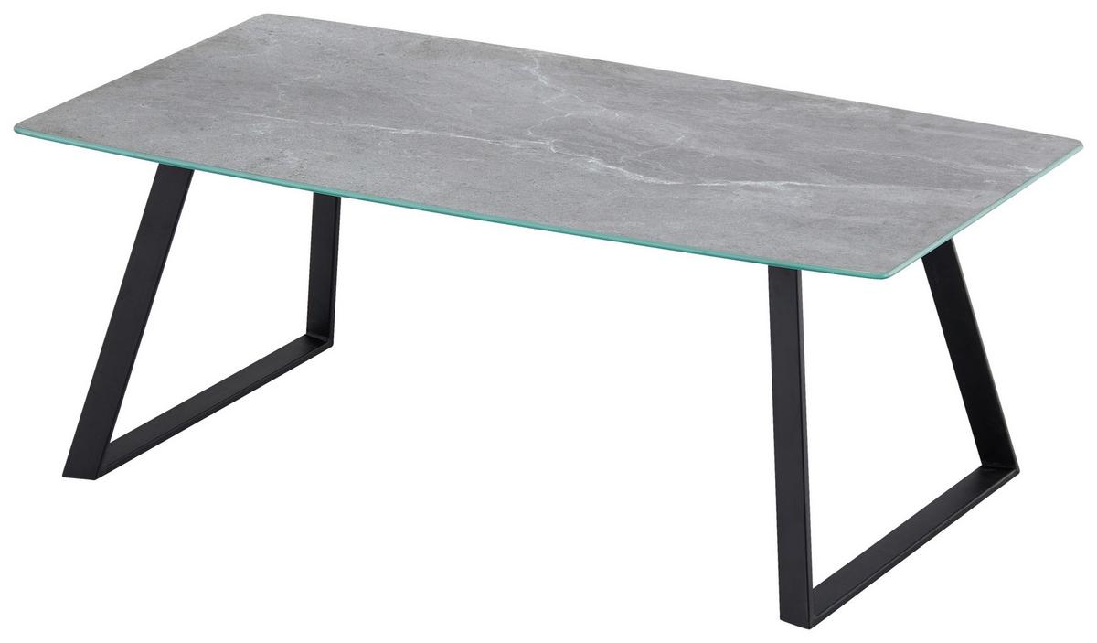 Klubska Miza Living - črna/antracit, Moderno, kovina/steklo (105/40/60cm)