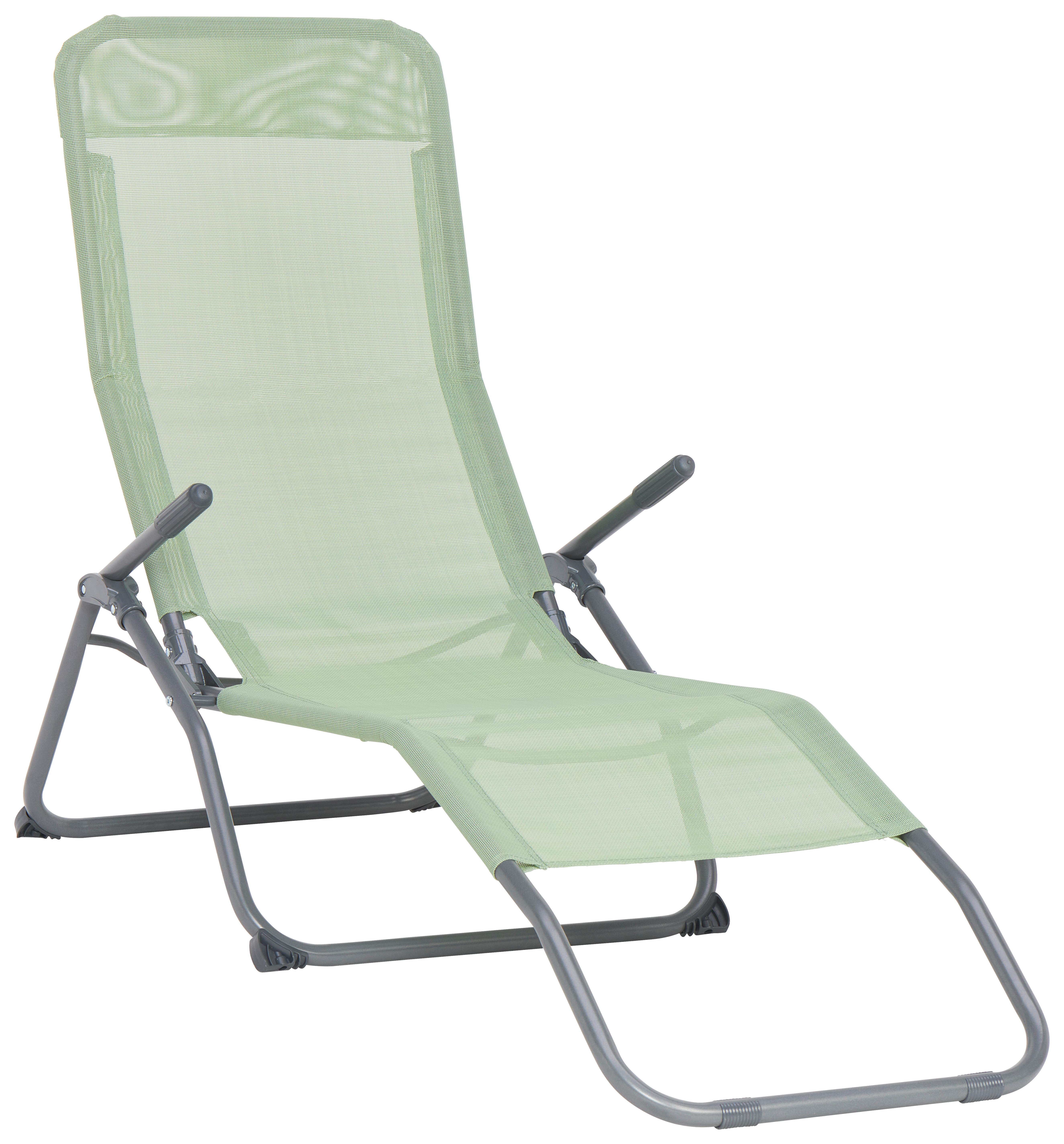 Ležalnik Georg - antracit/olivno zelena , Moderno, kovina (49/97/143cm) - Modern Living