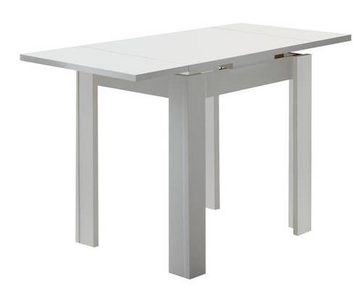 Masă extensibilă MONZI 80X60 - alb, Modern, material pe bază de lemn (80-136/78/60cm) - Mömax