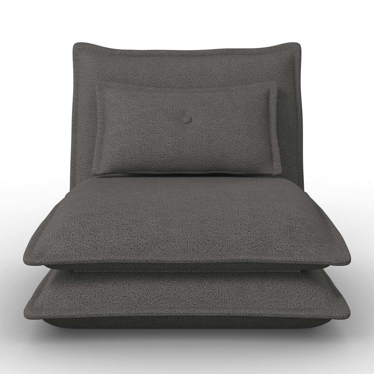 Fekvőfotel Tamara - sötétszürke, Modern, textil/fém (82/31/69cm) - Bessagi Home