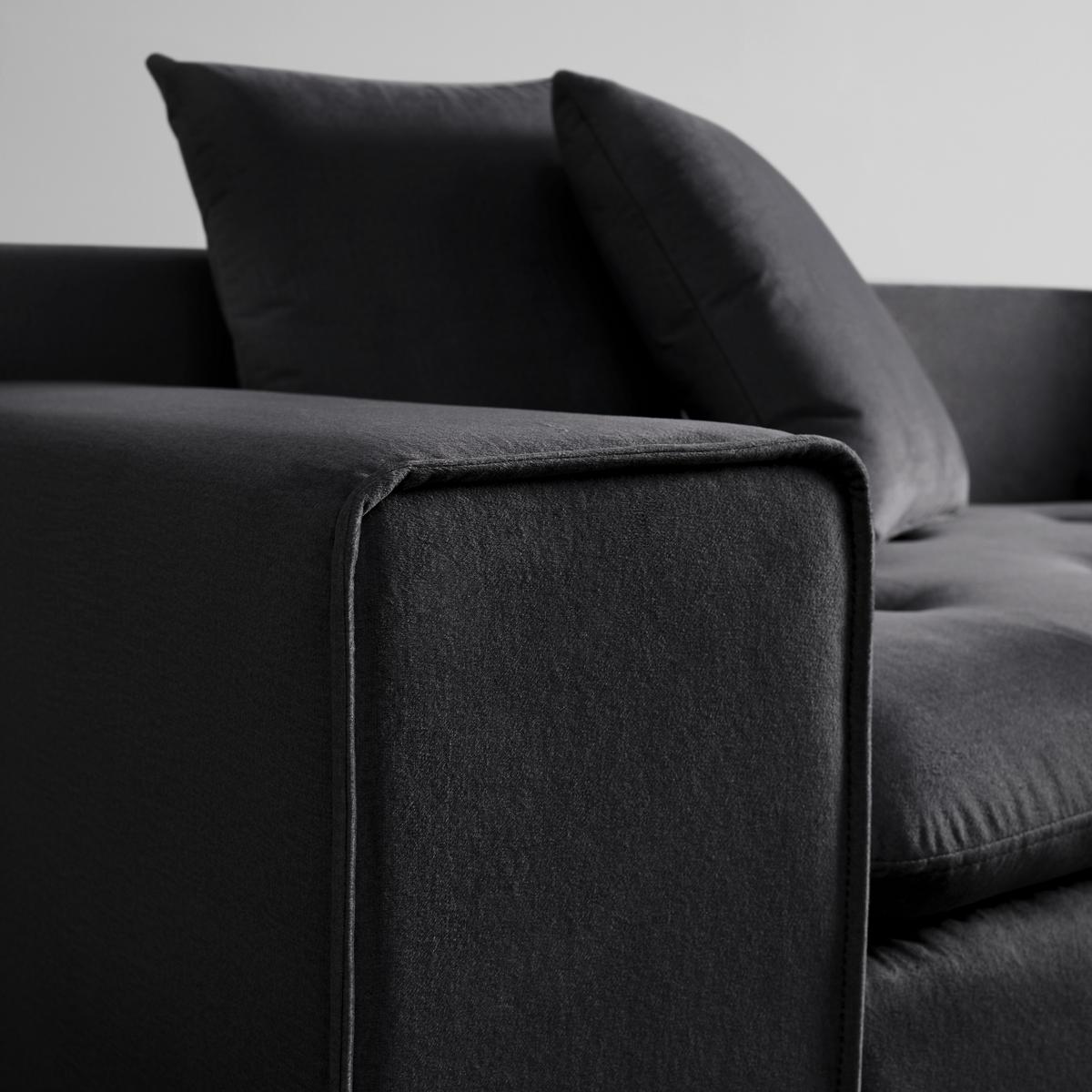 Coltar AVA - gri închis, Modern, lemn/textil (251/62/154cm) - Bessagi Home