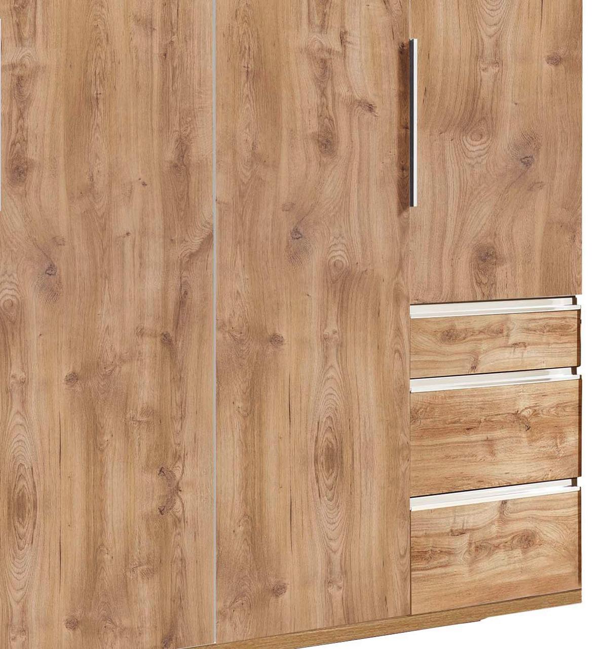 Ormar S Klasičnim Vratima Level 36a - boje hrasta/boje kroma, Moderno, drvni materijal/metal (300/216/58cm) - Modern Living