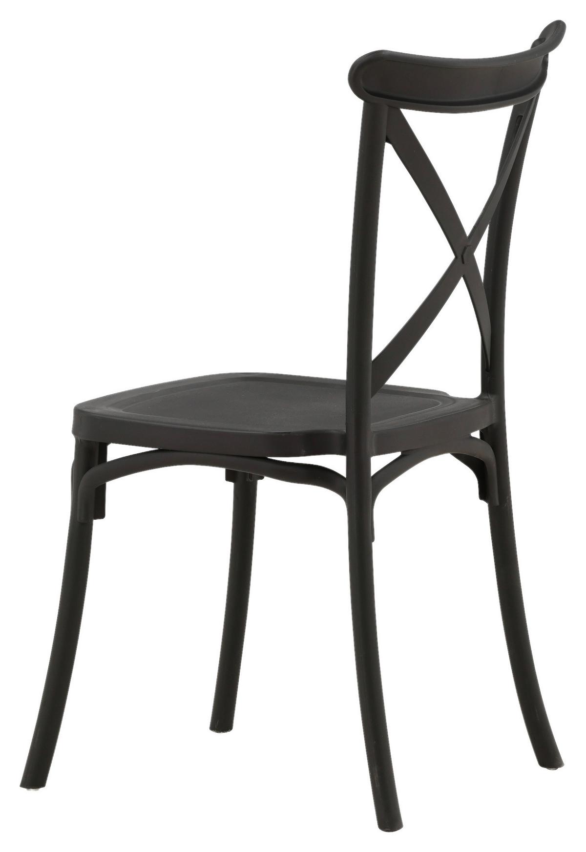 STUHL-SET CROSETT - Schwarz, Design, Kunststoff (52/90/55cm) - Livetastic