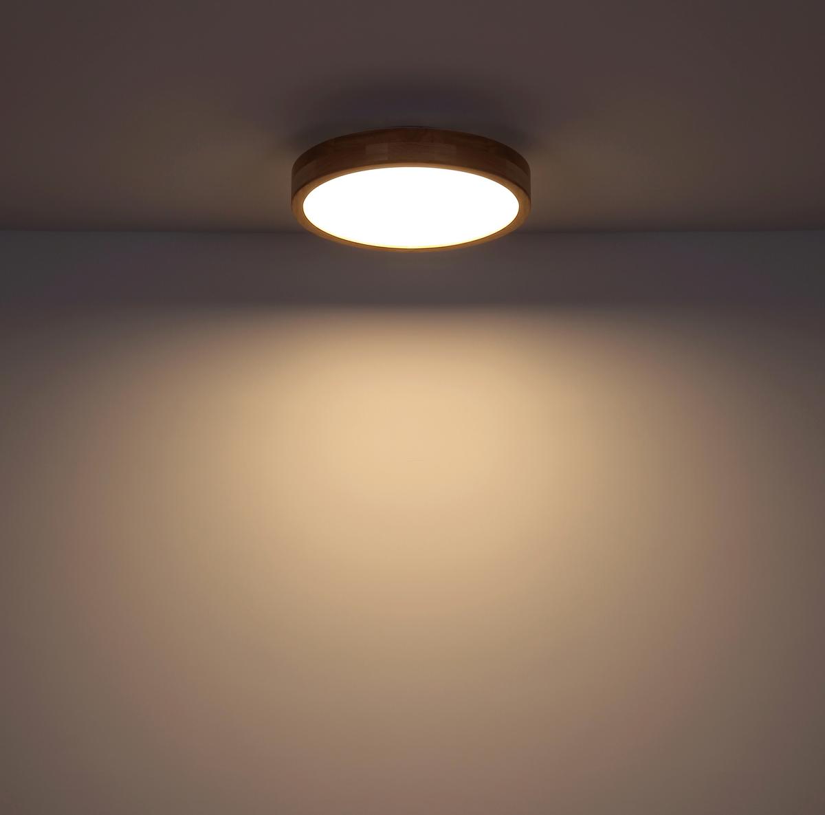 Plafonieră cu LED Rainer - alb/bej, Basics, plastic/metal (40/10,5cm) - Globo