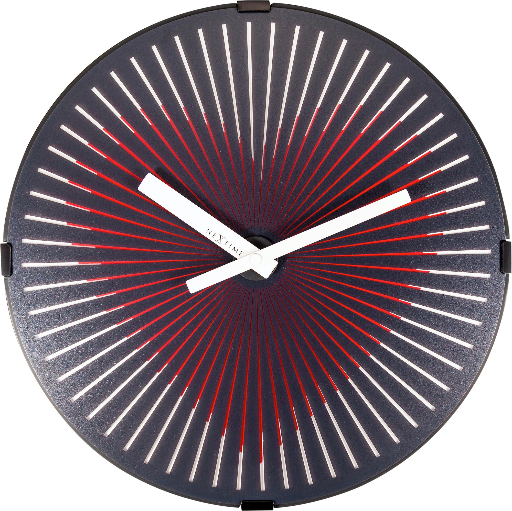 Wanduhr Motion Heart Schwarz - Schwarz, Basics, Kunststoff (30,5/30,5/5cm) - Nextime