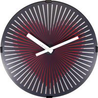 Wanduhr Motion Heart Schwarz - Schwarz, Basics, Kunststoff (30,5/30,5/5cm) - Nextime