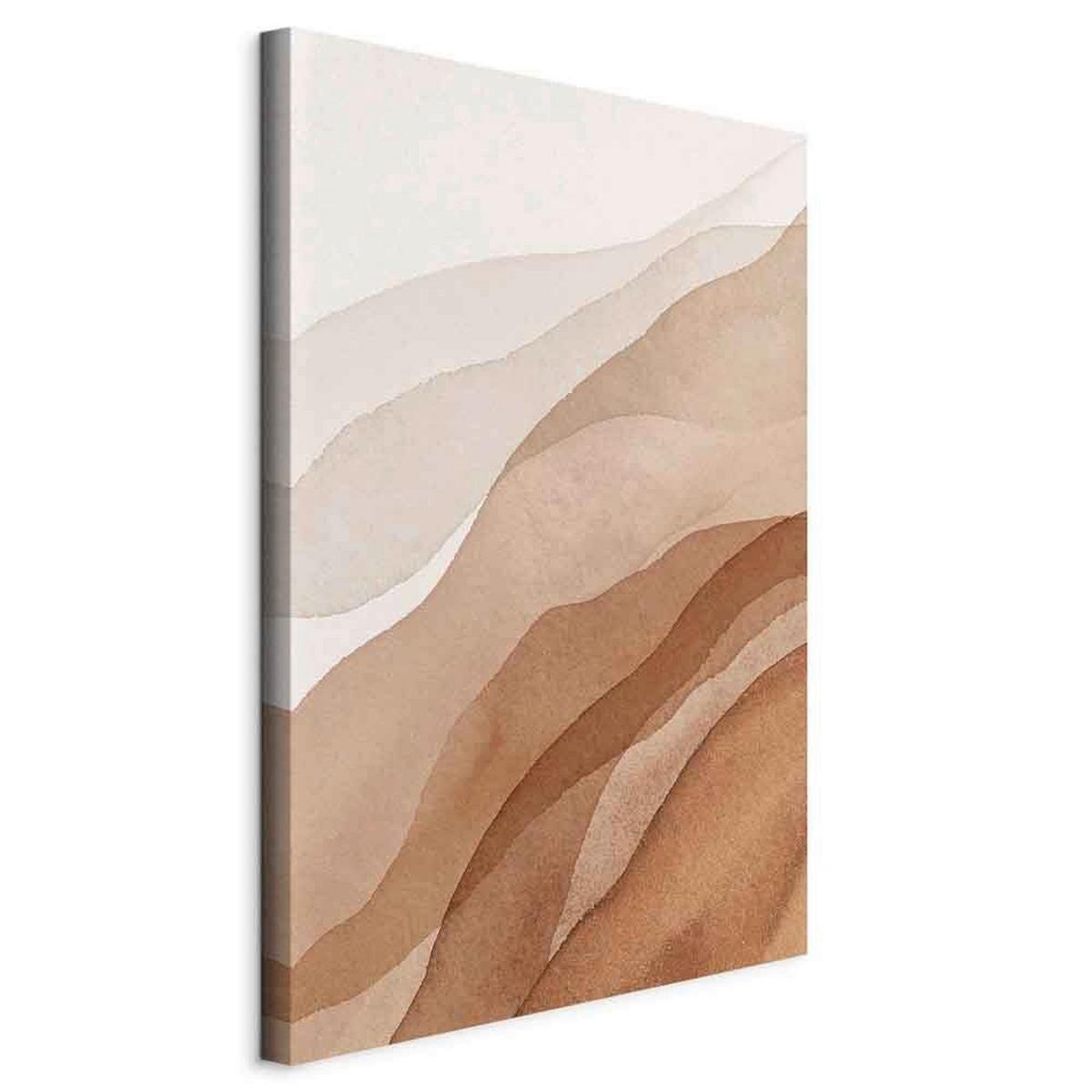 Slika Na Platnu Falling Fog - krem barve/bež, Basics, tekstil/les (80/120/1,2cm) - artgeist