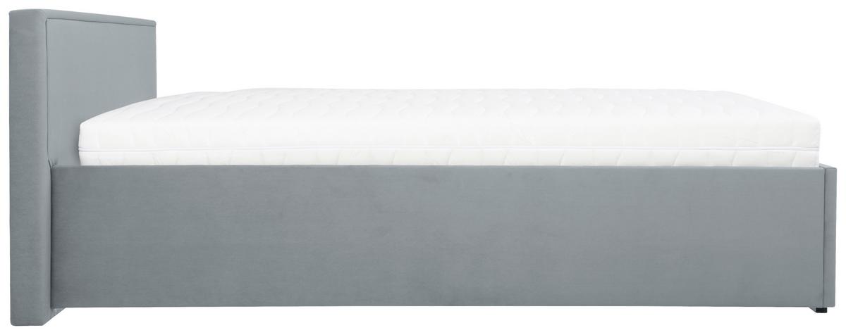 Polsterbett Anadia ca. 90x200 cm Grau - Chromfarben/Grau, MODERN, Holz/Textil (90/200cm) - MID.YOU